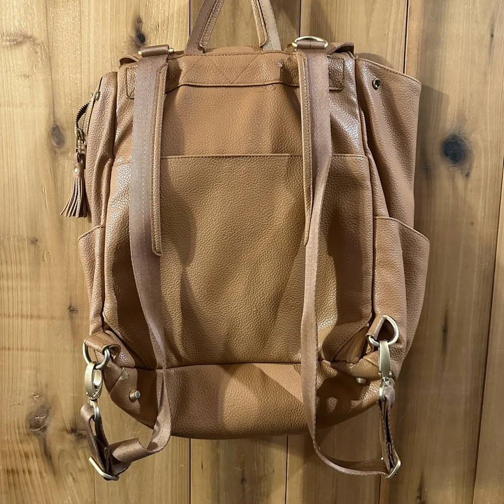 Tan freshly picked diaper bag backpack